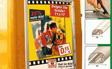 Painel / Expositor para Publicidade Snap-Frame Safety Resistant