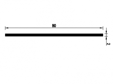 Perfil em Alumínio K8030-80